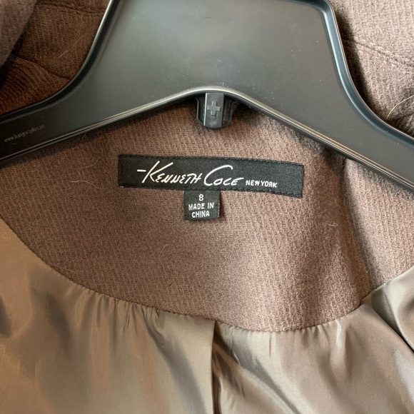 Kenneth Cole Tan Wool coat. size 8 NWT - Picture 8 of 14